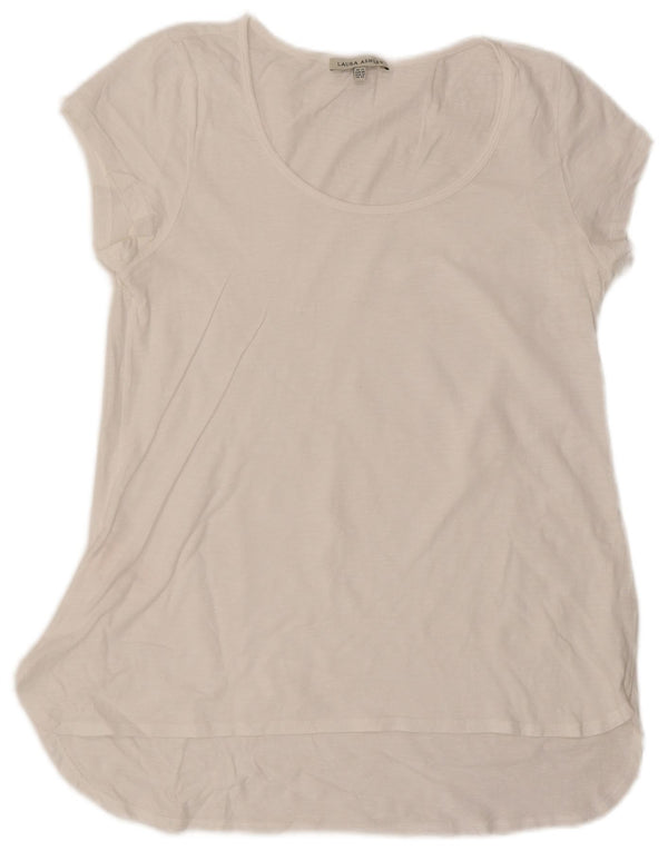 Top cu tunică pentru femei Laura Ashley UK 14, mare, alb, bumbac