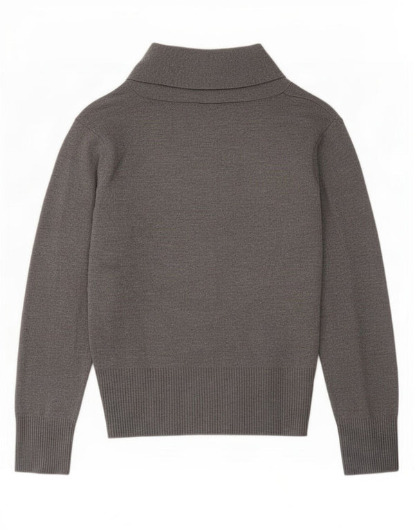 Pulover cardigan cu mâneci 3/4 pentru femei Zara UK 16 mare gri