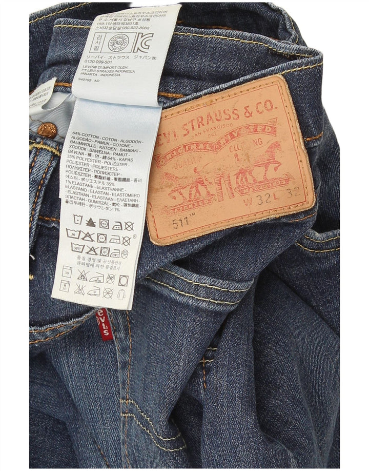 Blugi pentru bărbați Levi's 511 Slim W32 L32 Bumbac bleumarin