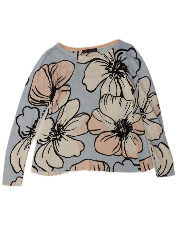 Bluză pentru femei Marks & Spencer UK 8 Small Blue Floral Bumbac