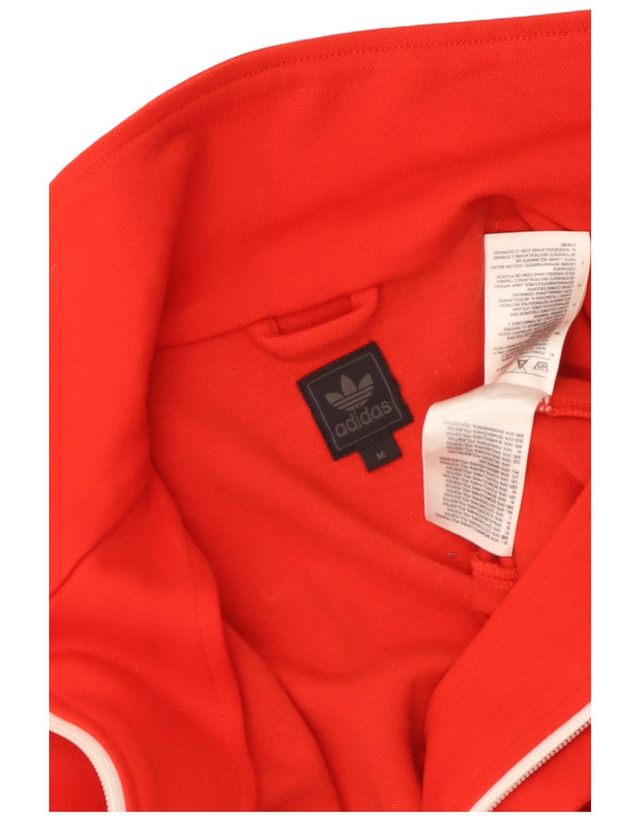 Jachetă de trening Adidas pentru femei UK 12, bumbac roșu mediu