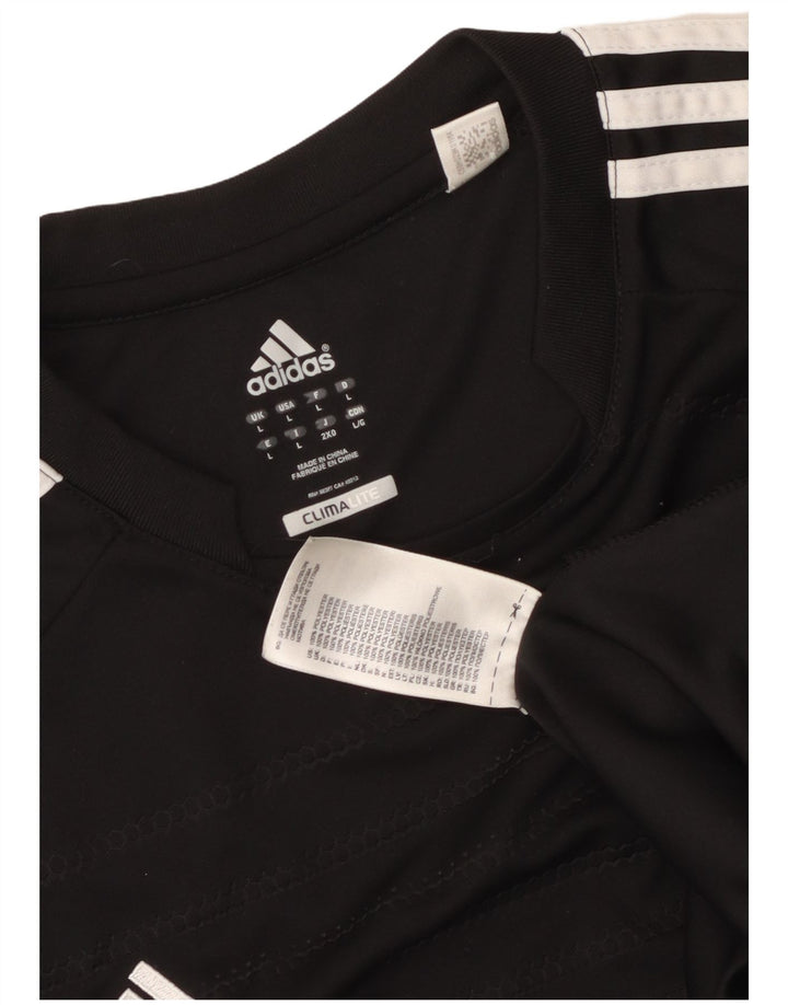 Tricou Adidas Climalite pentru bărbați Top mare din poliester negru