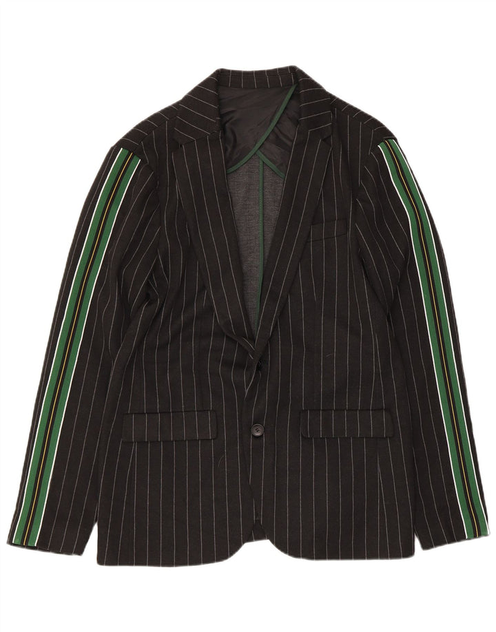 Jachetă blazer pentru bărbați Zara cu 2 nasturi UK 40 Poliester mare cu dungi negre