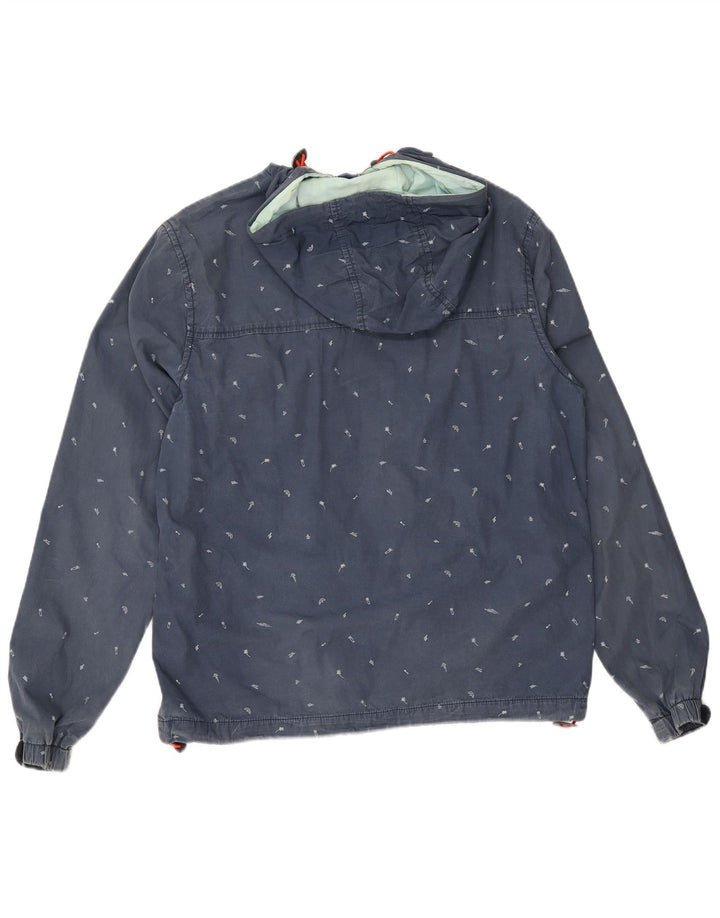 Jachetă bomber cu glugă pentru bărbați Penguin, cu model abstract, UK 40, mare, albastru, bumbac