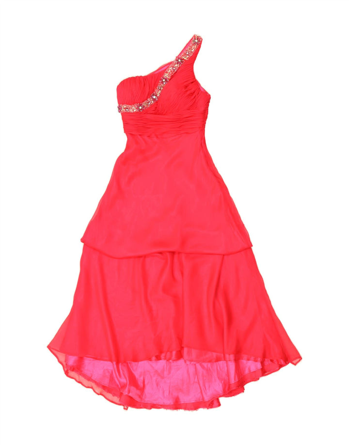 DAVE&JOHNY Womens One Shoulder Dress US 0 XS Pink Polyester Vintage Dave&Johny and Second-Hand Dave&Johny from Messina Hembry 