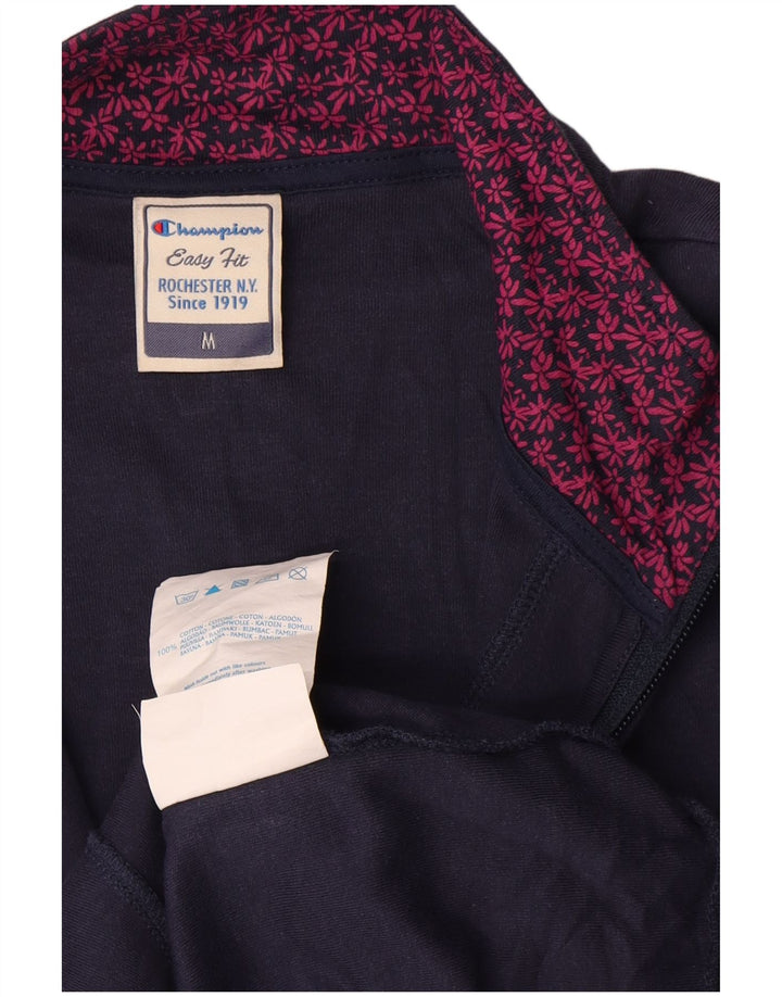 Jachetă de top pentru trening pentru femei Champion Easy Fit UK 14, bumbac mediu albastru bleumarin