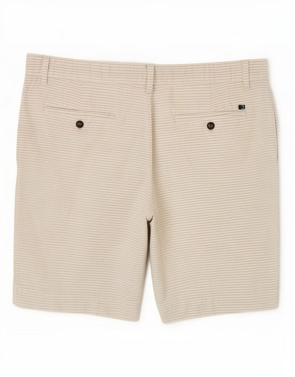 Pantaloni scurți chino pentru bărbați Marks & Spencer W36, bumbac alb cu dungi mari