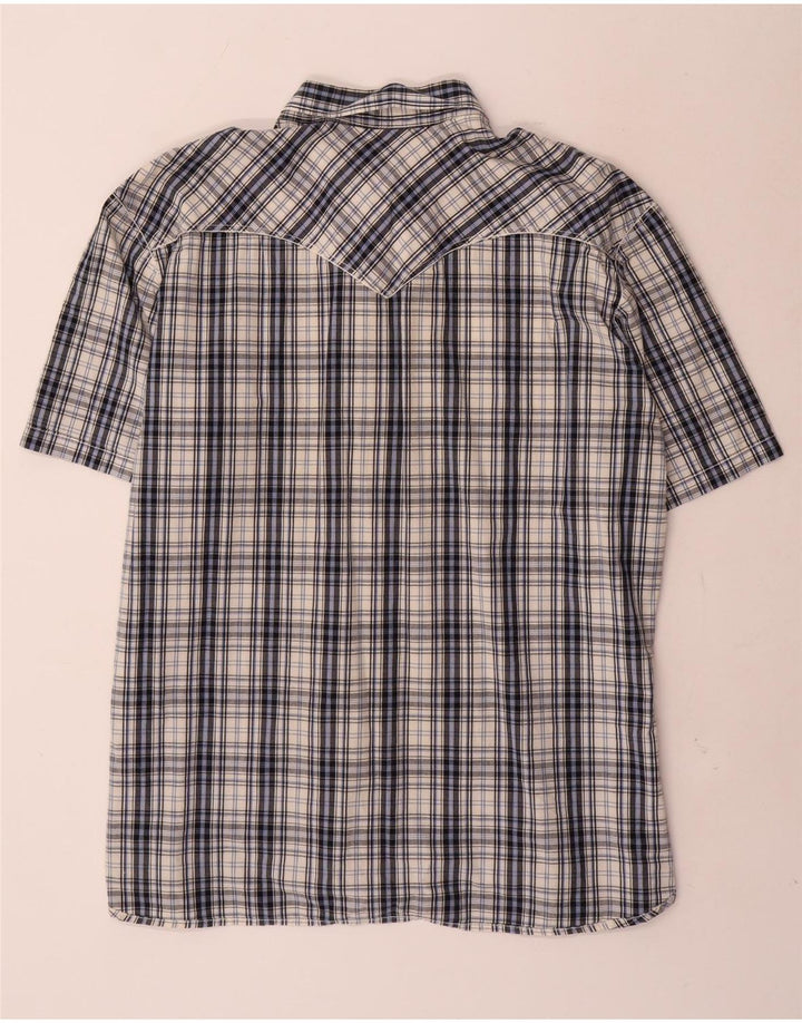 Cămașă cu mânecă scurtă pentru bărbați Levi's 2XL, bumbac cu carouri albastre