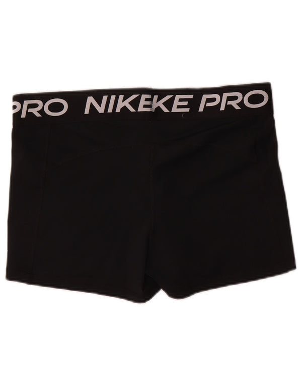 Pantaloni scurți sport Nike Dri Fit Graphic pentru femei UK 18 XL Poliester negru