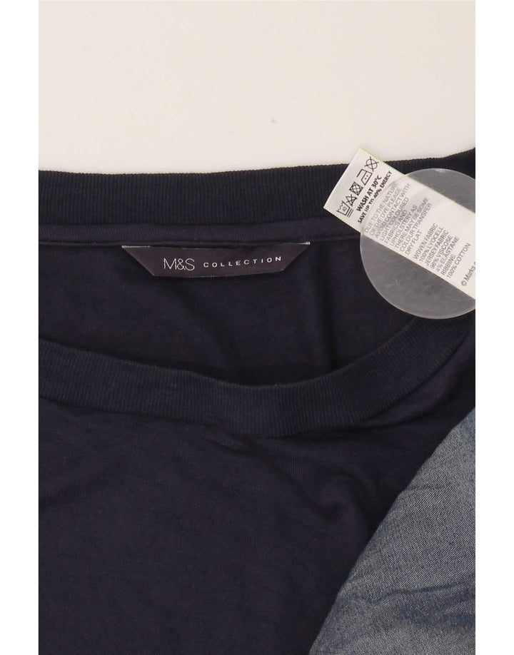 Rochie de bază pentru femei Marks & Spencer UK 12 Medium Bluemarin Lyocell