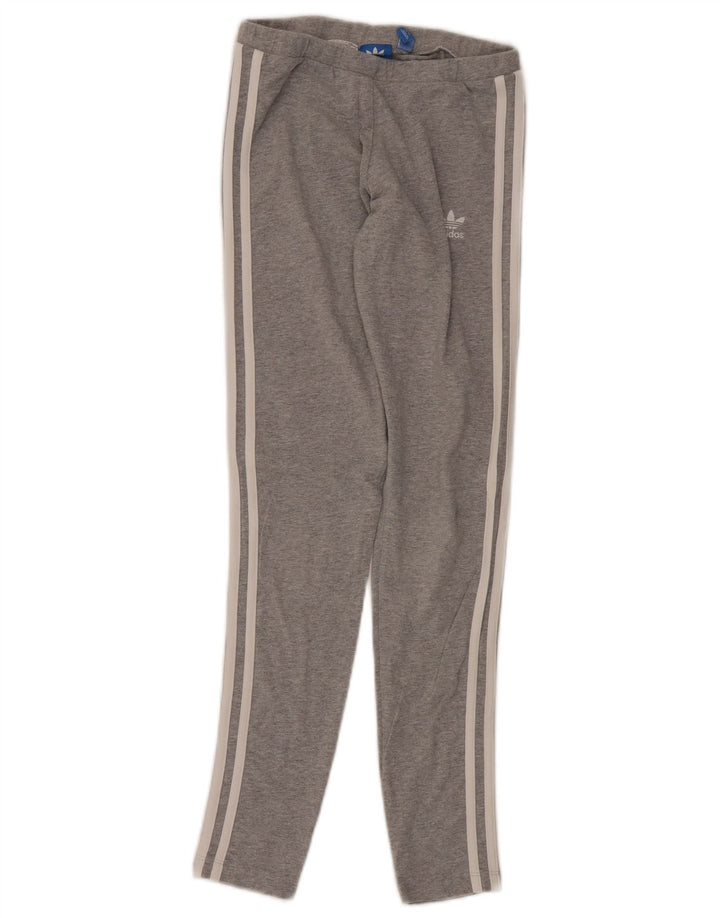 Leggings pentru femei Adidas UK 10, bumbac gri mic