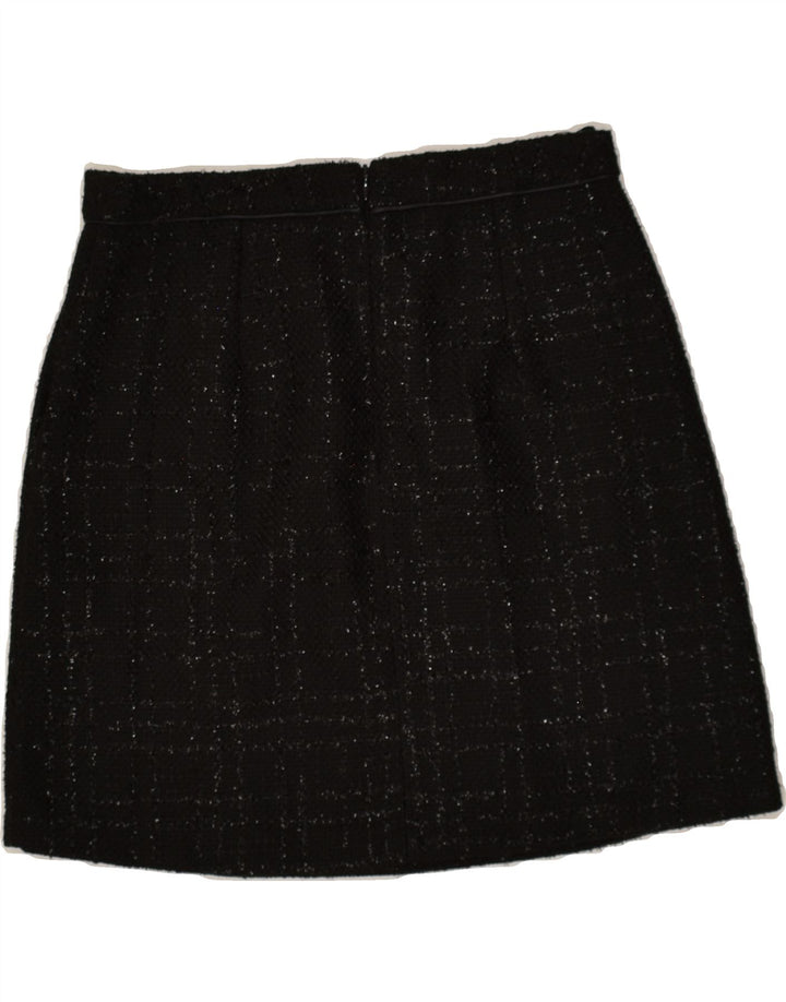 OASIS Womens Straight Skirt US 10 Large W30  Black Check Polyester | Vintage Oasis | Thrift | Second-Hand Oasis | Used Clothing | Messina Hembry 