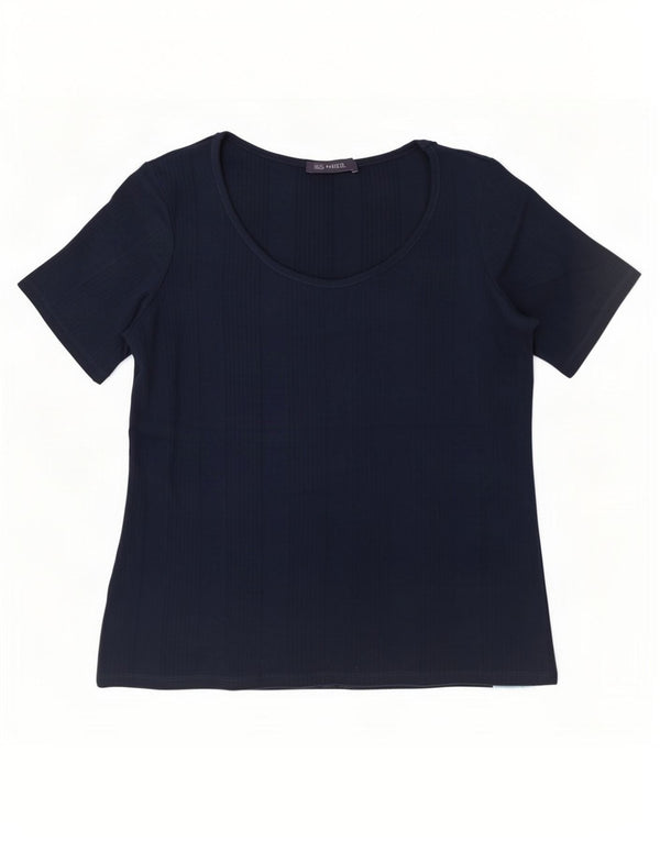 Tricou pentru femei Marks & Spencer Top UK 16 mare bumbac bleumarin