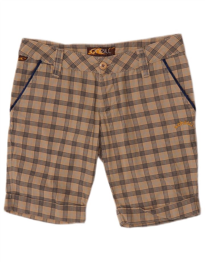 Pantaloni scurti chino pentru femei O'Neill W27 Small Beige Check Bumbac