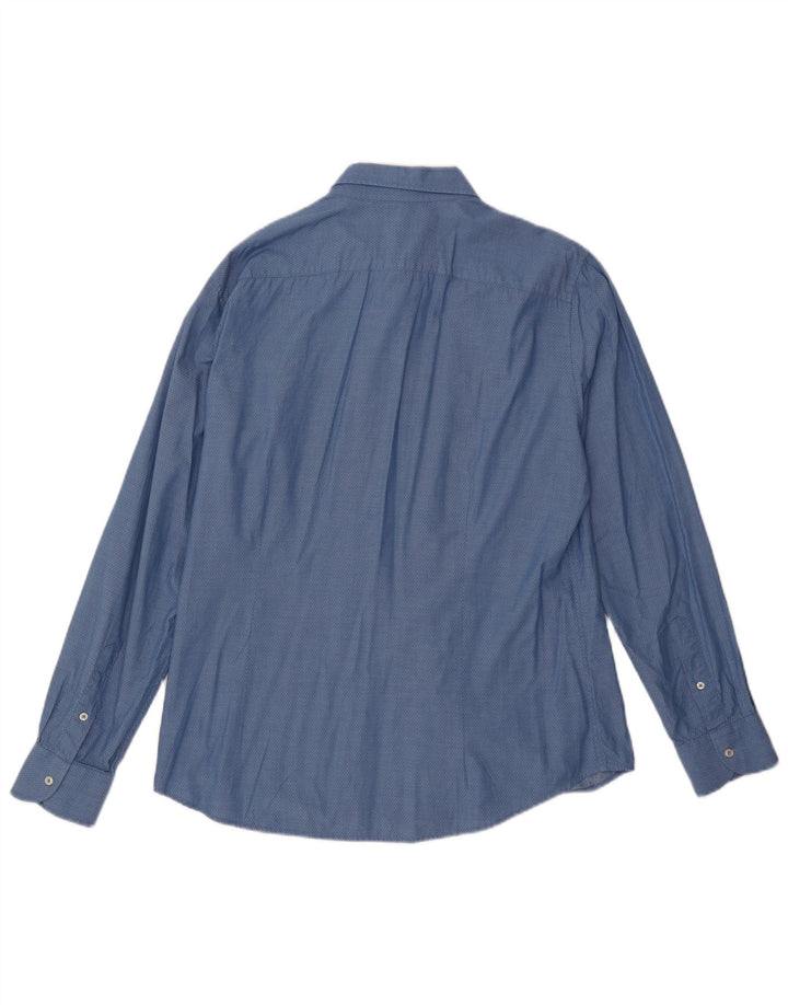 Cămașă pentru bărbați BENETTON XL Albastru Argyle/Diamond Bumbac