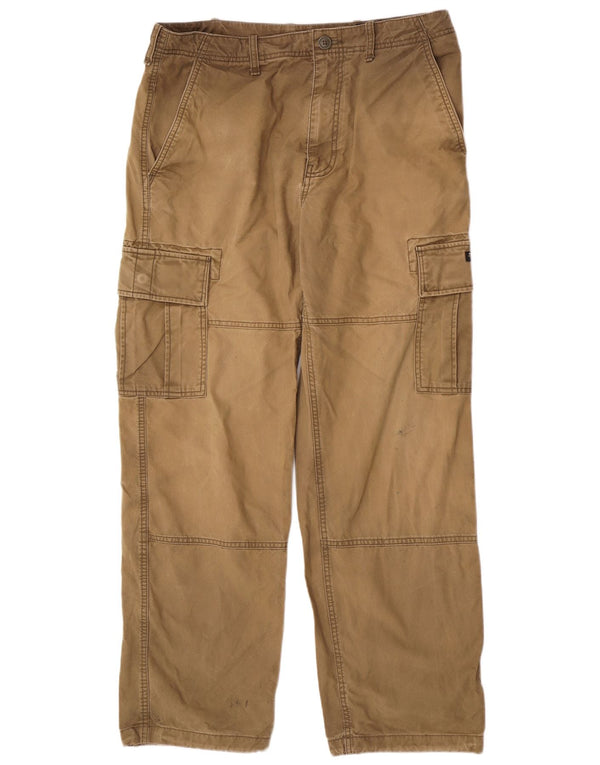 Pantaloni cargo drepti pentru bărbați Superdry W34 L32 bumbac kaki