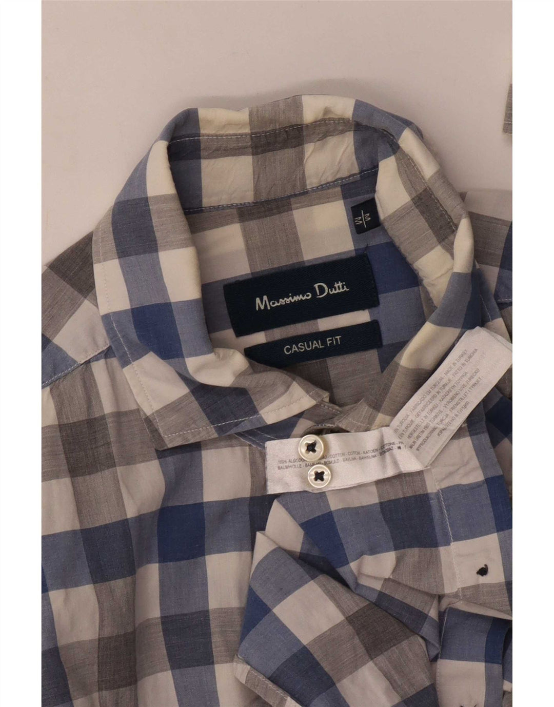 Cămașă Massimo Dutti pentru bărbați, cu o formă lejeră, din bumbac vichy multicolor mediu