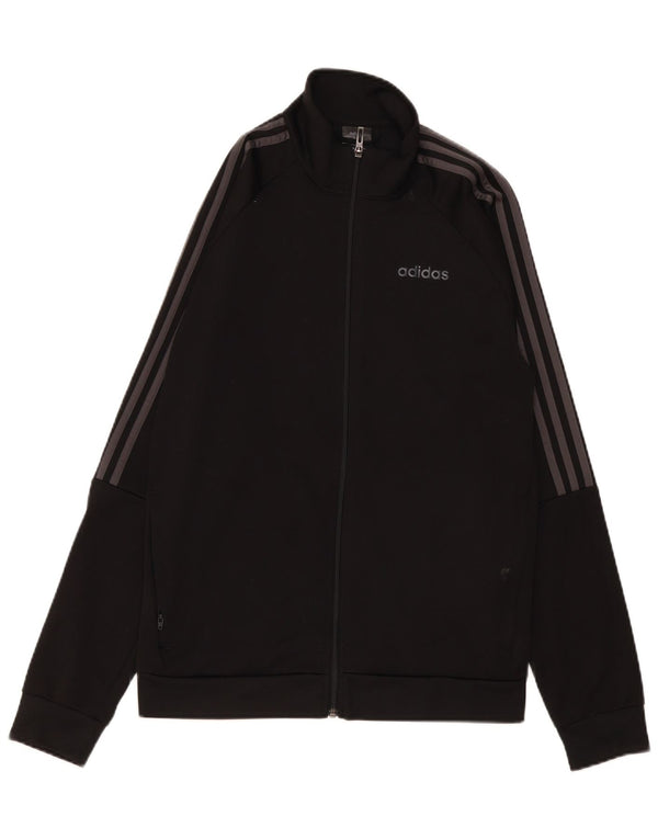 Adidas Mens Climalite Trening Top Jacket UK 40/42 Medium Black Poliester