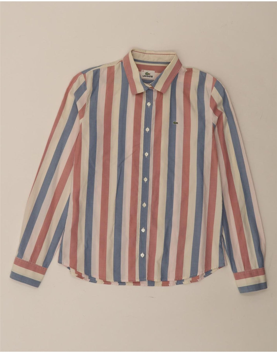 Cămașă Lacoste Femei Mărimea 42 Bumbac cu dungi multicolore mare