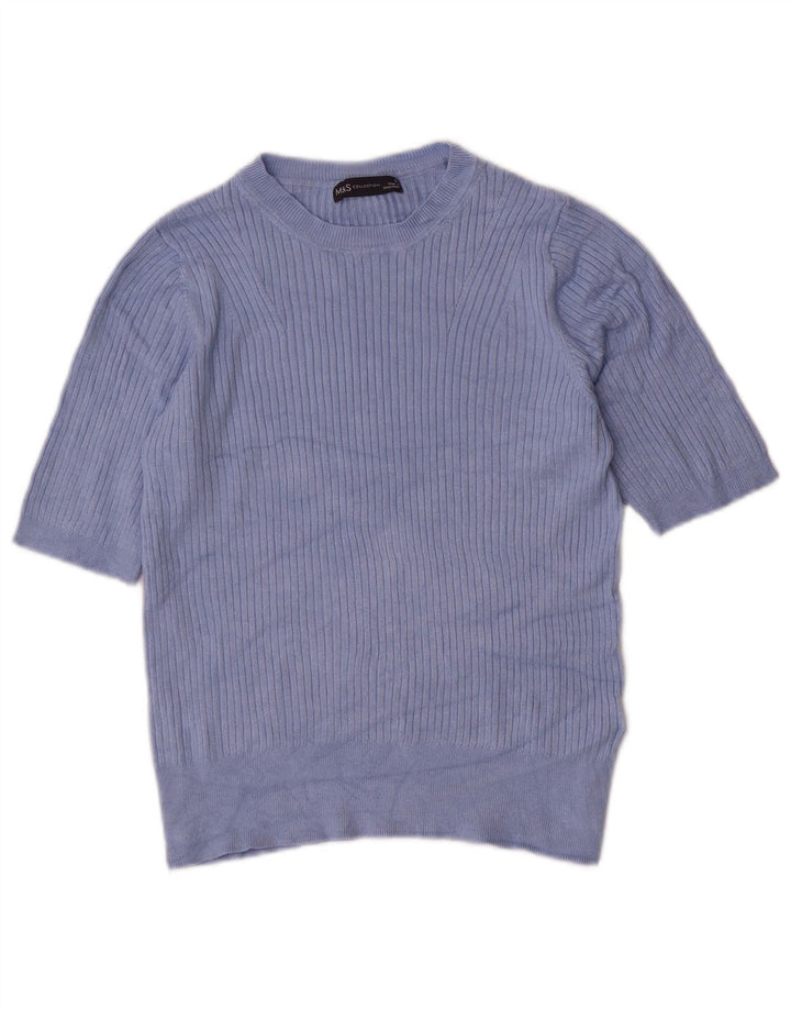Pulover pentru femei Marks & Spencer cu decolteu cu barca UK 12 Medium Blue