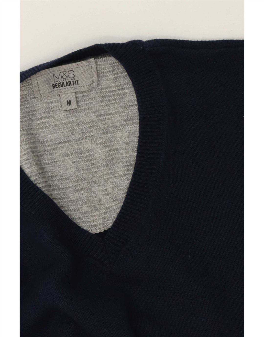 Pulover cu decolteu în V Marks & Spencer pentru bărbați, mediu bleumarin