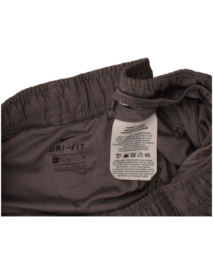 Pantaloni scurti sport NIKE Dri Fit pentru femei UK 14 Medium Gri Poliester