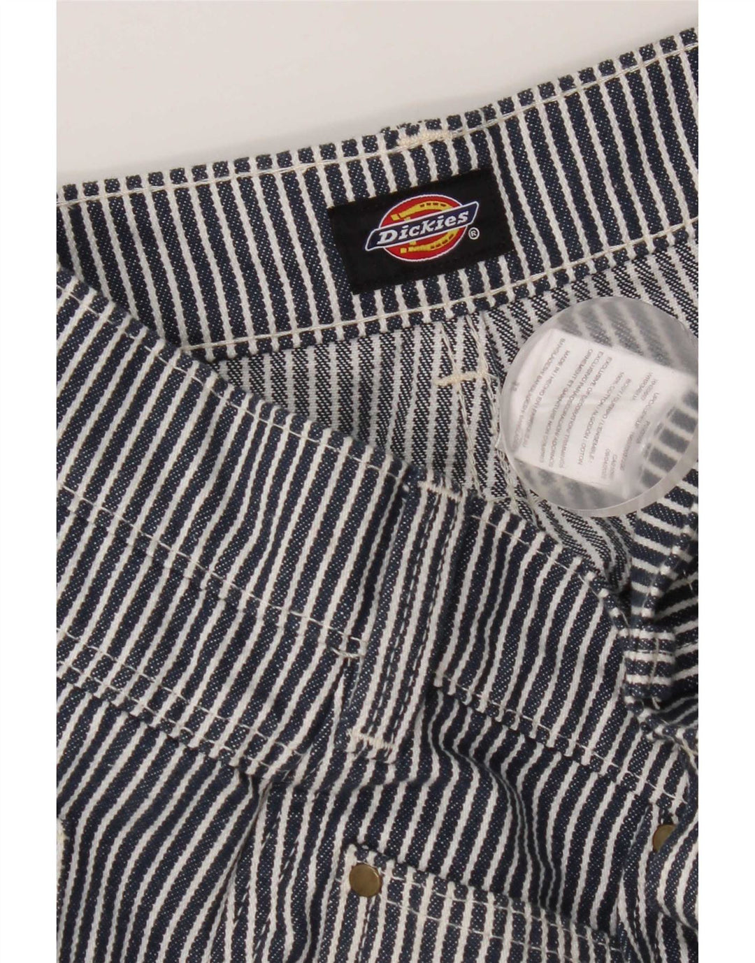 Pantaloni scurți cargo Dickies pentru bărbați W34, mari, albastru, bumbac cu dungi