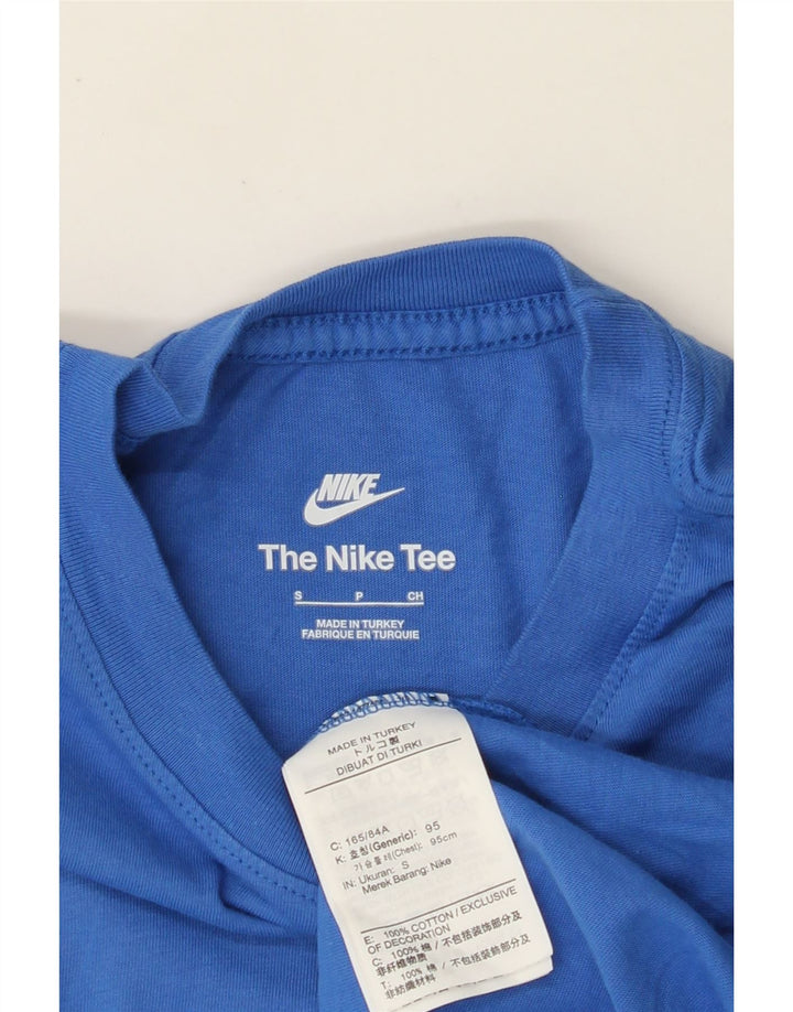 Tricou grafic pentru bărbați NIKE Top mic, albastru, bumbac