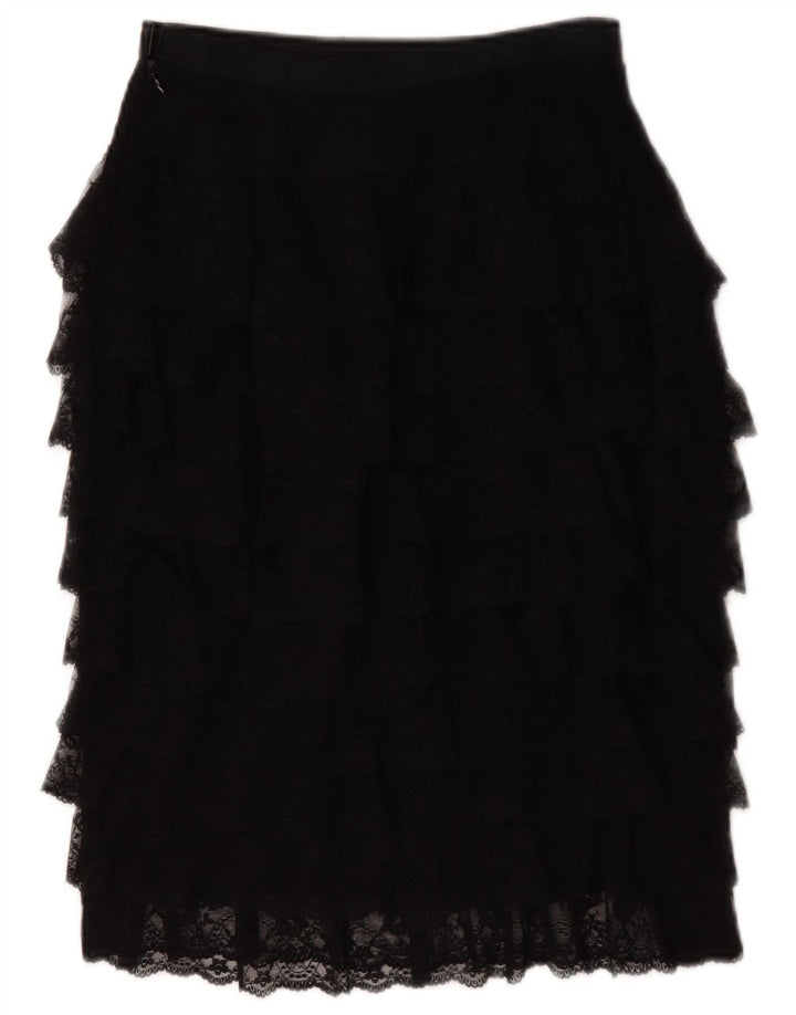 Fusta cu etaje transparente pentru femei Vintage W28 Medium Black