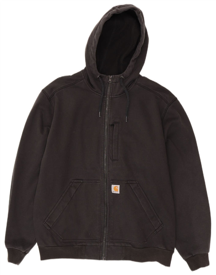 Pulover pentru bărbați Carhartt Relaxed Fit, cu fermoar, poliester mare, negru