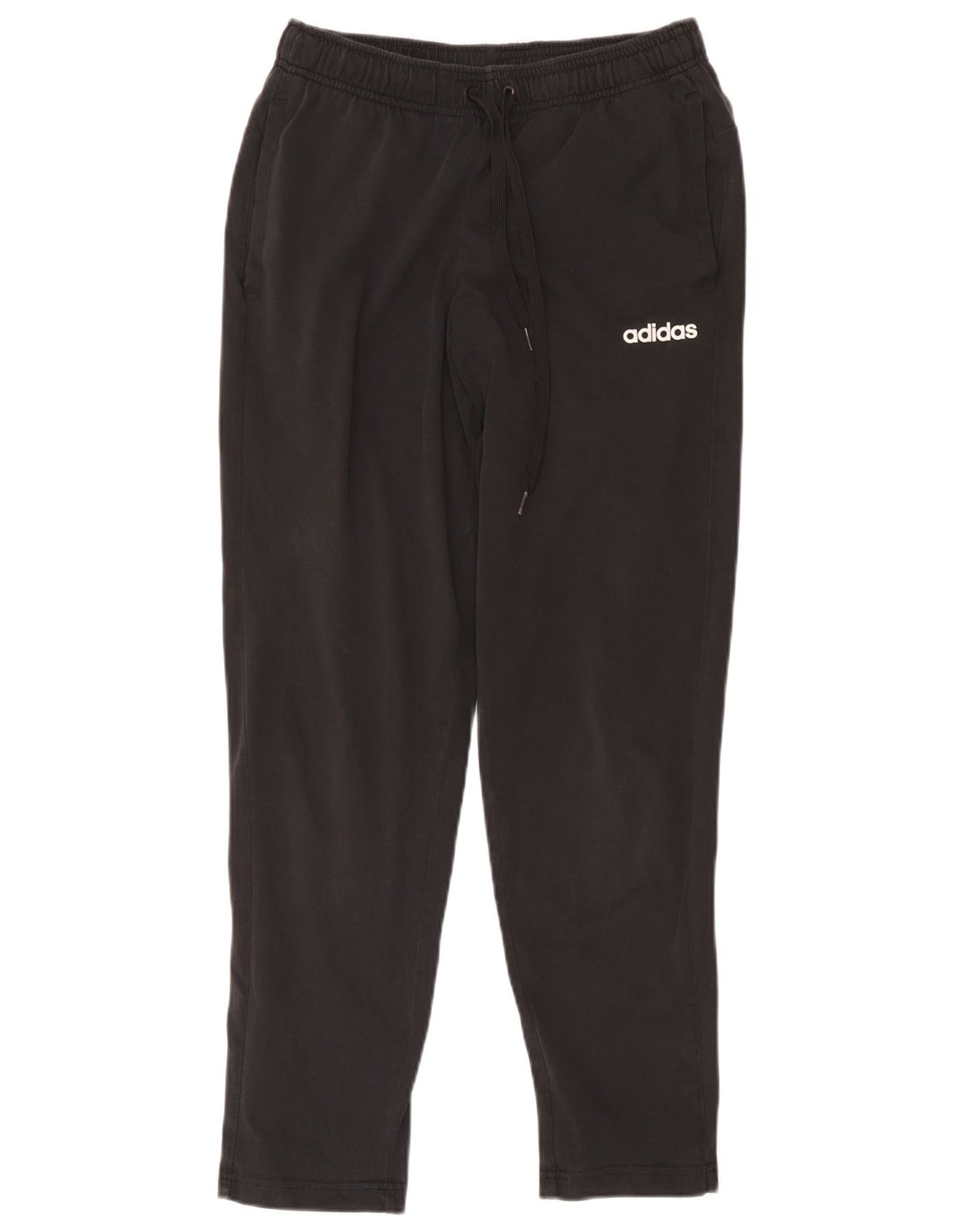 Pantaloni de trening Adidas pentru bărbați, bumbac mediu negru