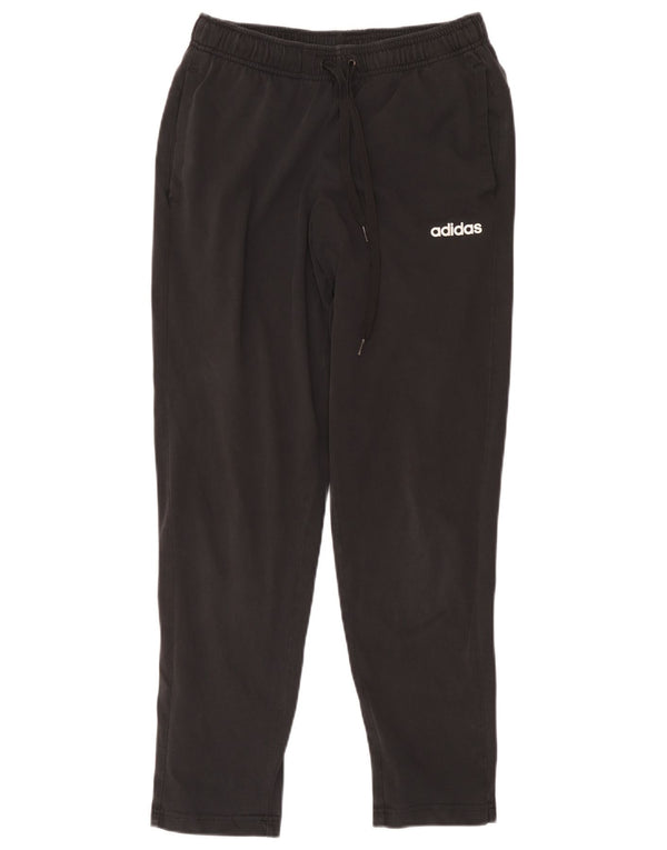 Pantaloni de trening Adidas pentru bărbați, bumbac mediu negru