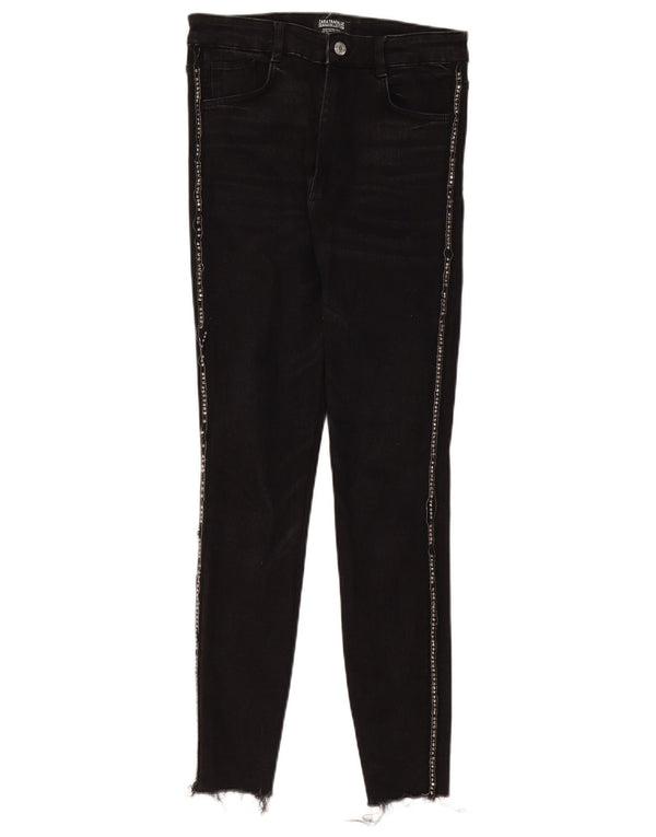 Blugi skinny dama Zara EU 38 Mici W28 L28 Negri