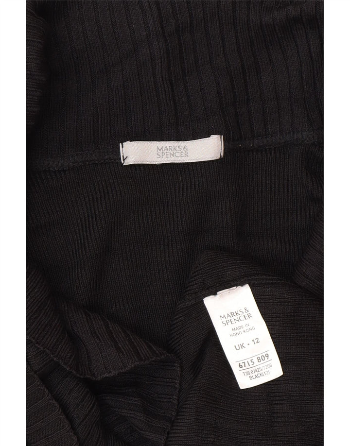 Pulover cardigan pentru femei Marks & Spencer UK 12 Medium Negru Acrilic