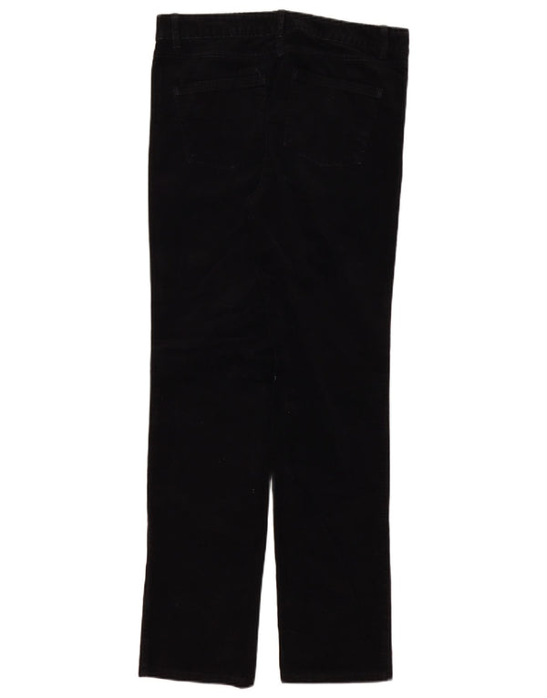 Marks & Spencer Pantaloni din velur cu talie înaltă pentru femei UK 12 Medium W32 L30 Bl