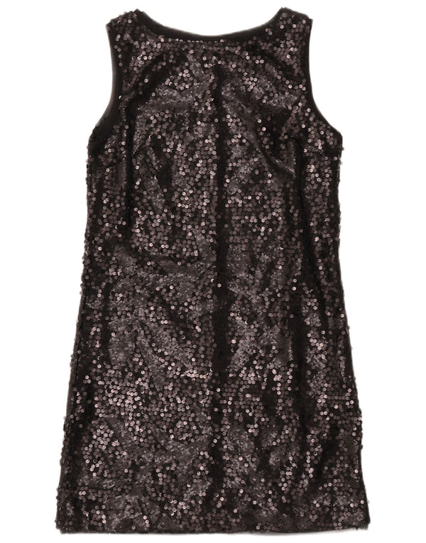 BENETTON Rochie fără mâneci pentru femei UK 10 Poliester negru mic