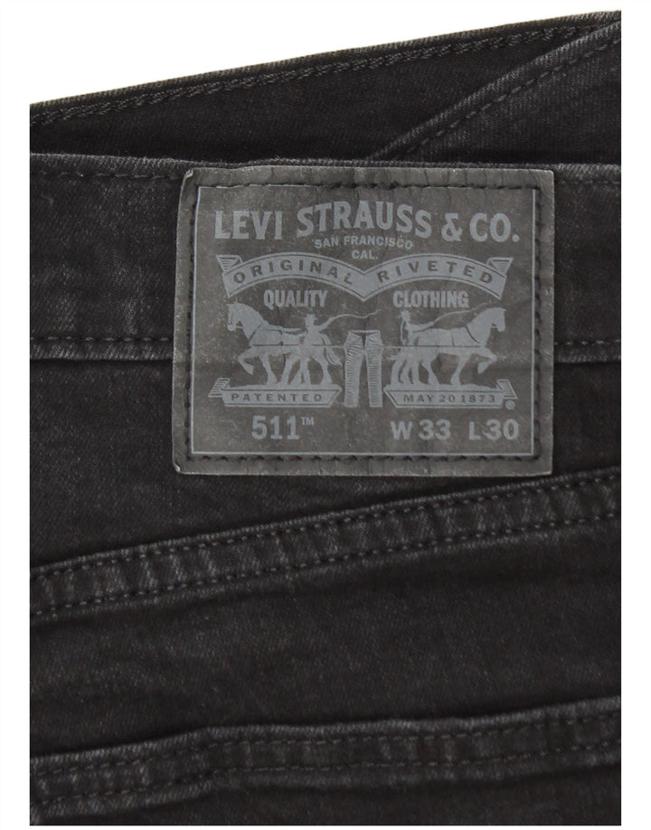 Blugi Levi's 511 Slim pentru bărbați W33 L26 bumbac negru