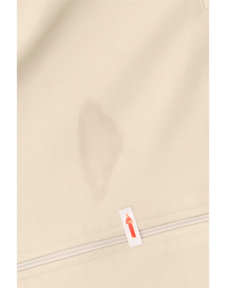Fred Perry Pulover cu glugă cu fermoar pentru bărbați, bumbac, bej, mediu