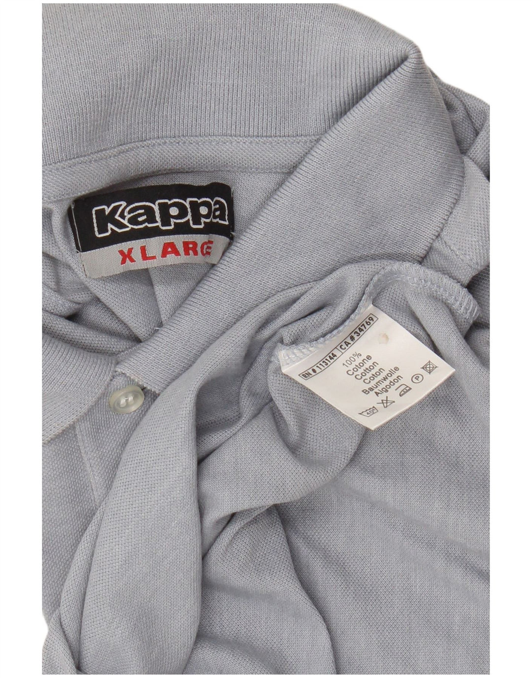 Cămașă polo cu mânecă lungă pentru bărbați Kappa XL Bumbac albastru