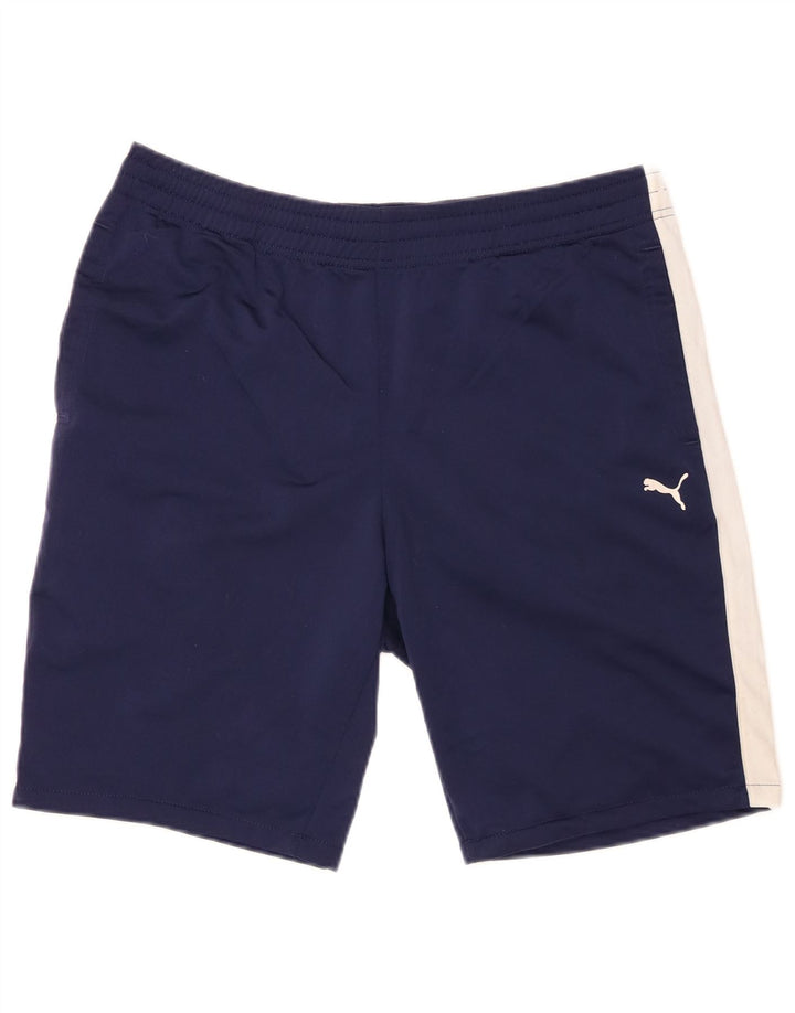 PUMA Mens Sport Shorts XL  Navy Blue Colourblock Polyester