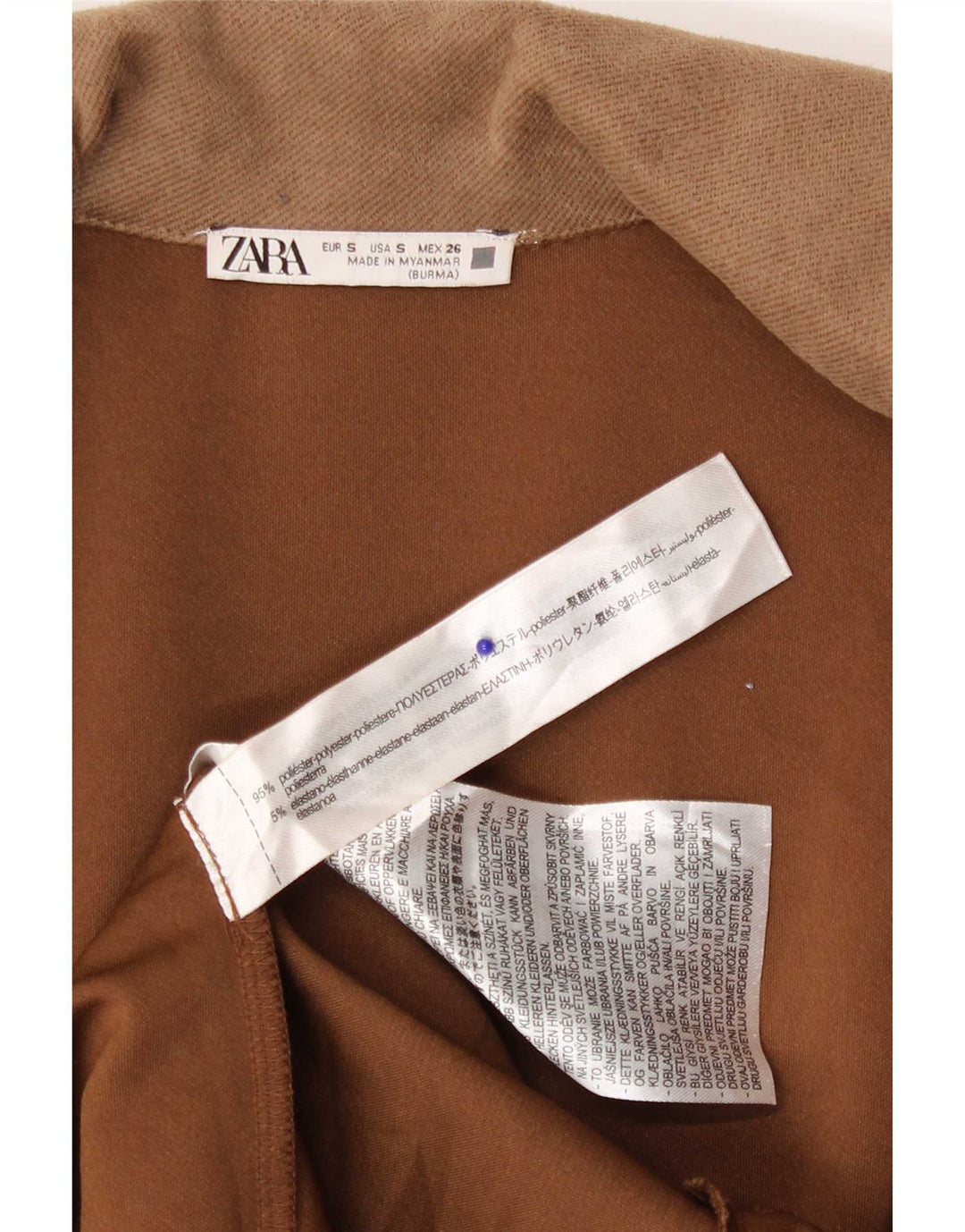 Pardesiu deschis pentru femei Zara UK 10 mic, maro, poliester
