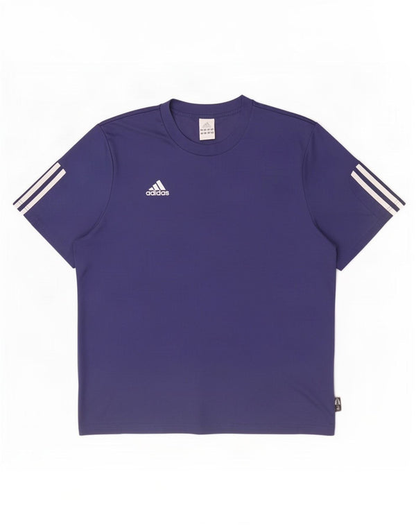Tricou Adidas Climalite pentru bărbați Top mare poliester bleumarin