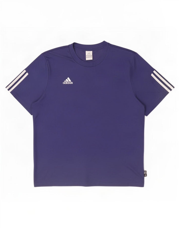 Tricou Adidas Climalite pentru bărbați Top mare poliester bleumarin