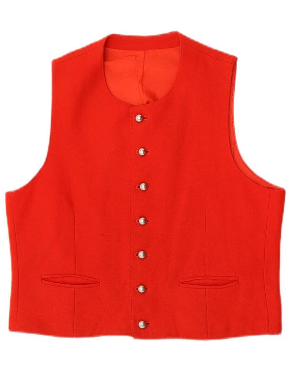 Vintage Womens Waistcoat UK 12 Medium Red