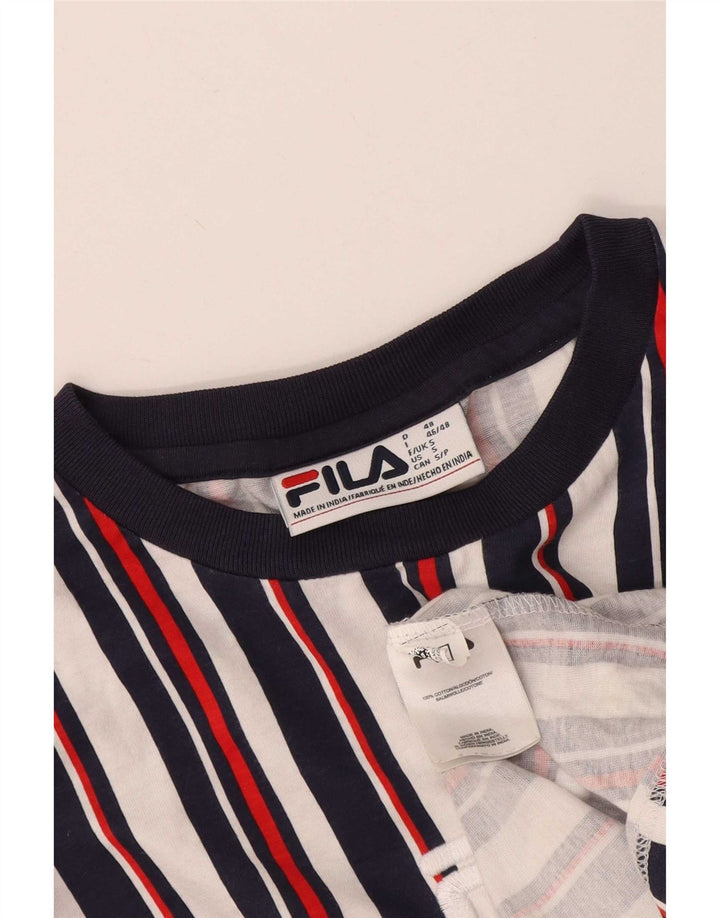 Tricou cu grafic Fila pentru bărbați Top mic din bumbac cu dungi multicolore