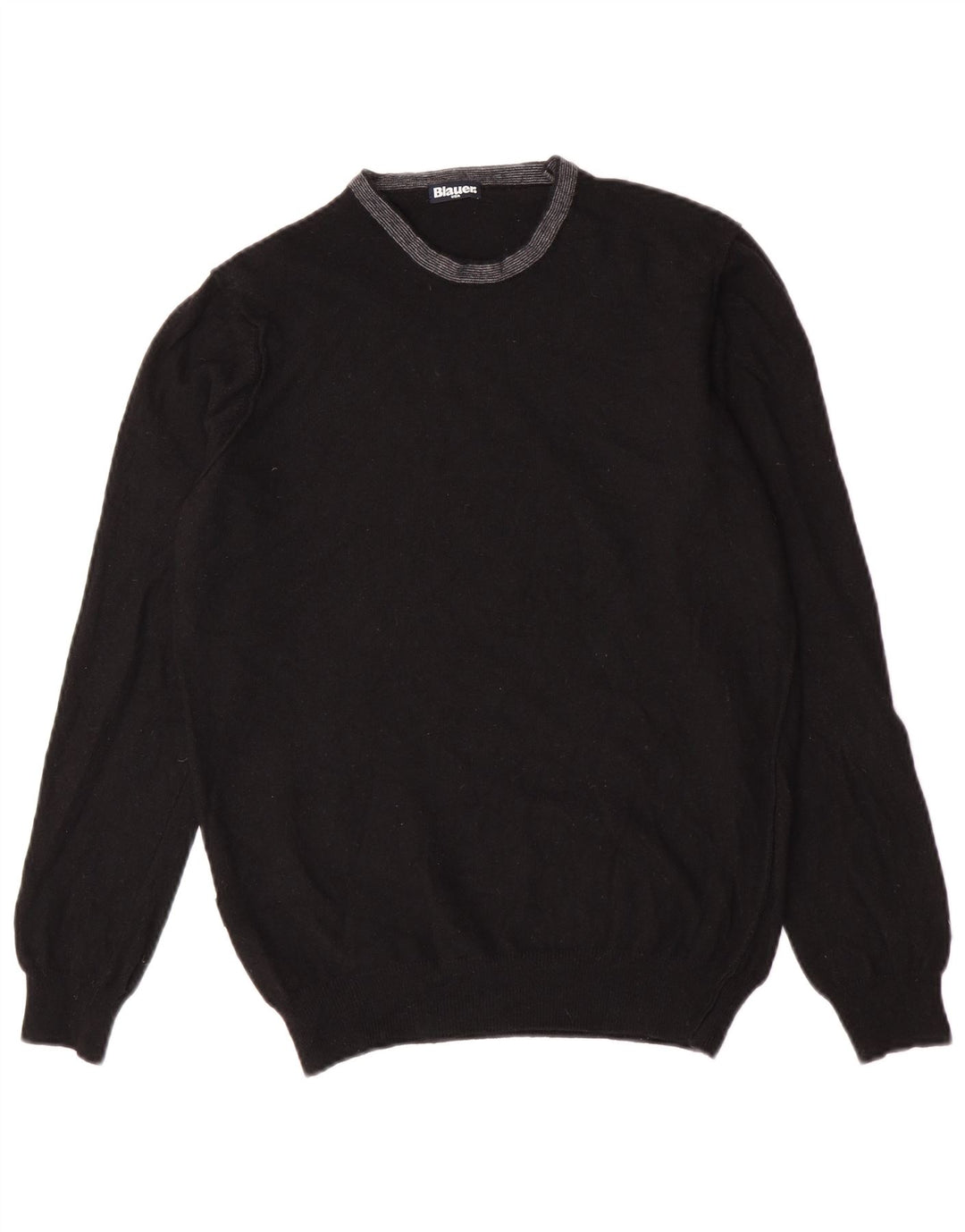 Pulover Blauer pentru bărbați cu gât crew, mediu negru