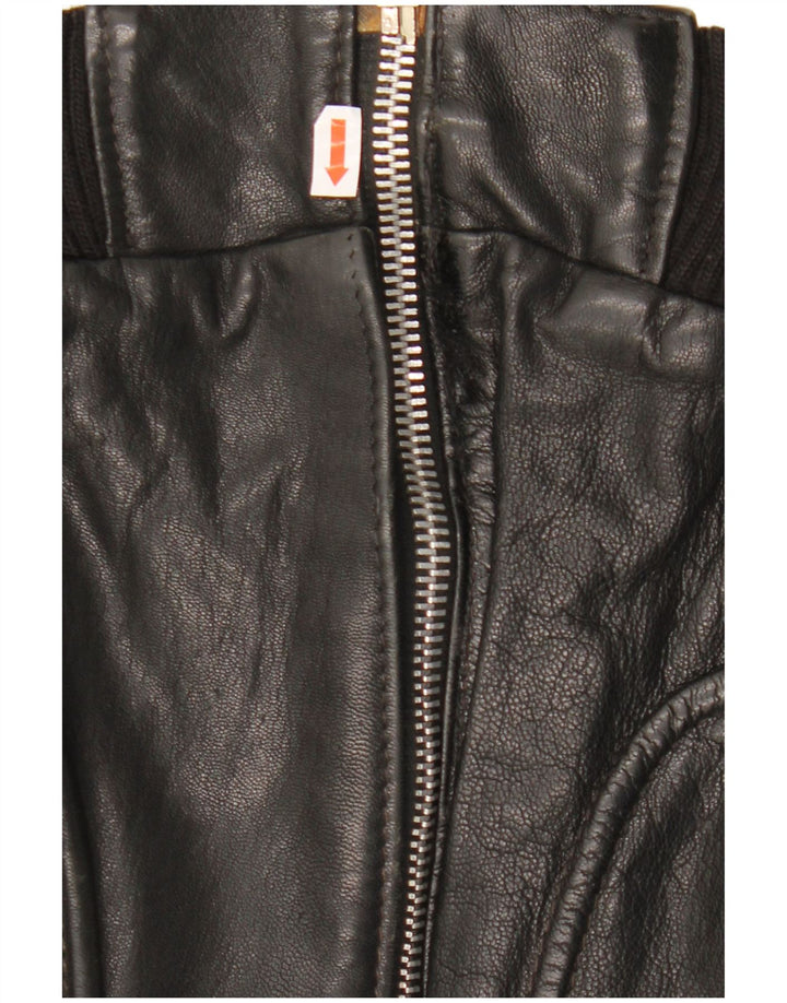 Jachetă de piele pentru bărbați VINTAGE UK 40, mare, neagră