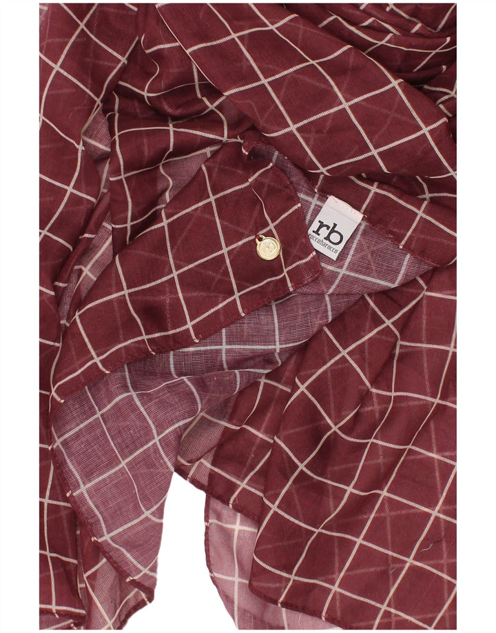 Eșarfă dreptunghiulară pentru femei Roccobarocco, mărime unică, Maroon Check Classic