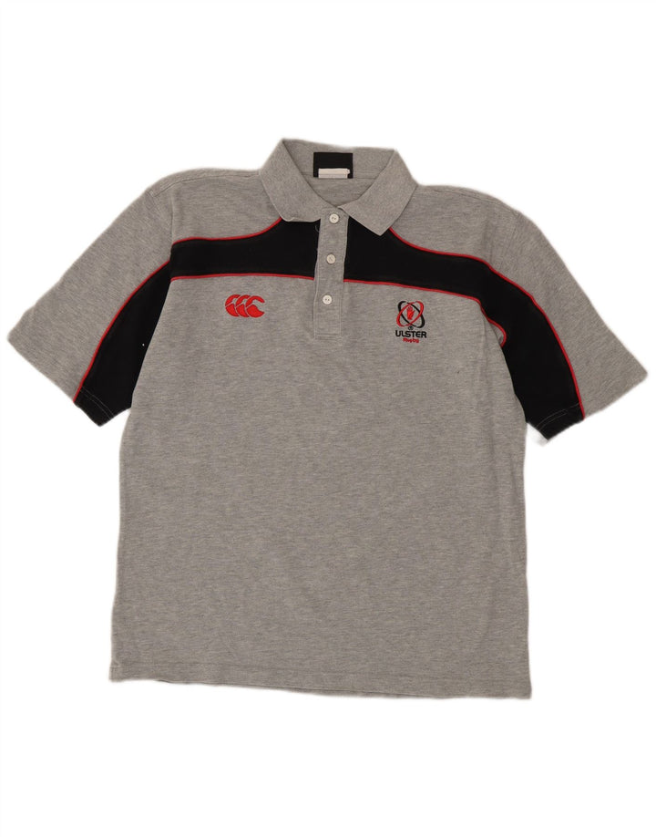 Cămașă polo Canterbury pentru bărbați, bumbac color bloc, gri mic