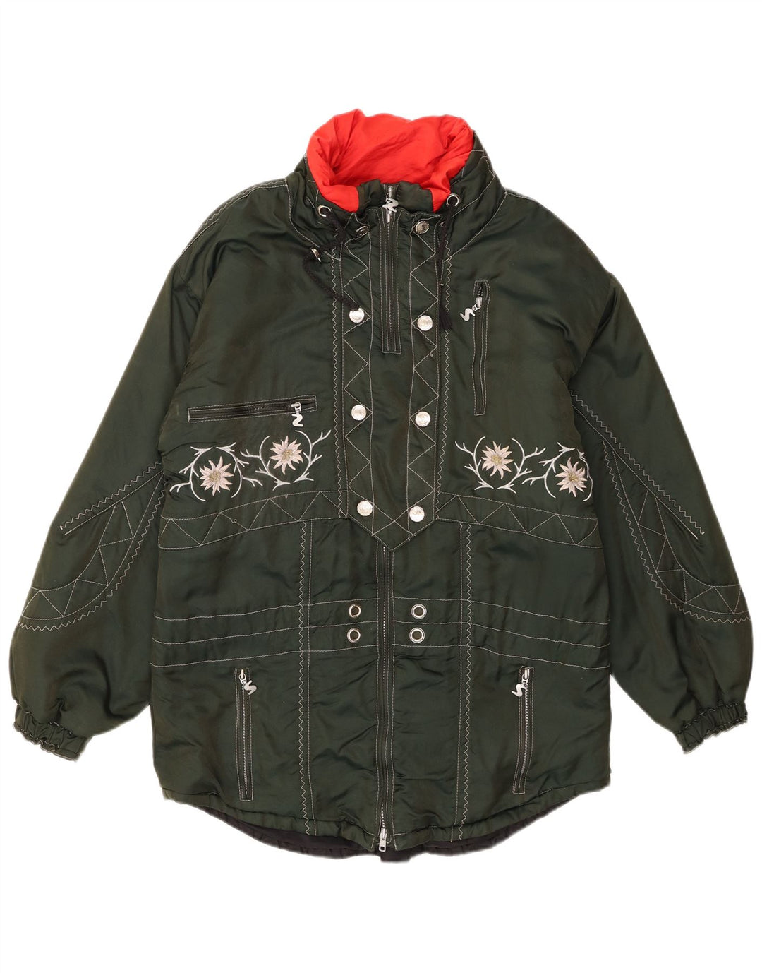 Jachetă de schi supradimensionată pentru femei Sportalm EU 38 Medium Green Floral